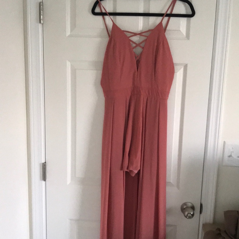 Boutique cross front romper dress with shorts